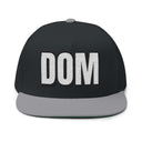 Hats One size / Black/Grey INTO: DOM Embroidered Flat Bill Cap – Kink Hat for Dominants, Masters, and Power Players LEATHERDADDY BATOR