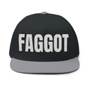 Hats One size / Black/Grey INTO: F@GGOT Embroidered Flat Bill Cap – Bold Statement Hat for Queer Pride & Power LEATHERDADDY BATOR
