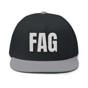 Hats One size / Black/Grey INTO: FAG Embroidered Flat Bill Cap – Queer Hat for Bold Expression & Reclaimed Pride LEATHERDADDY BATOR
