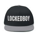 Hats One size / Black/Grey INTO: LOCKEDBOY Embroidered Flat Bill Cap – Chastity Kink Hat for Proud Subs LEATHERDADDY BATOR