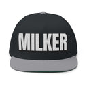 Hats One size / Black/Grey INTO: MILKER Embroidered Flat Bill Cap – Kink Hat for Edgers, JO Hypno Fans & Total Drain Addicts LEATHERDADDY BATOR