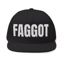 Hats One size / Black INTO: F@GGOT Embroidered Flat Bill Cap – Bold Statement Hat for Queer Pride & Power LEATHERDADDY BATOR