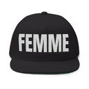Hats One size / Black INTO: FEMME Embroidered Flat Bill Cap – Queer Hat for Femme Identity, Power & Visibility LEATHERDADDY BATOR