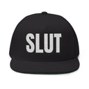 Hats One size / Black INTO: SLUT Embroidered Flat Bill Cap – Kink Hat for Pleasure-Seekers, Queer Exhibitionists & Proud Sluts LEATHERDADDY BATOR