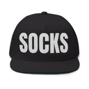 Hats One size / Black INTO: SOCKS Embroidered Flat Bill Cap – Kink Hat for Sock Sniffers, Worshippers & Footwear Fetishists LEATHERDADDY BATOR