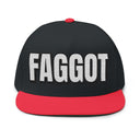 Hats One size / Black/Red INTO: F@GGOT Embroidered Flat Bill Cap – Bold Statement Hat for Queer Pride & Power LEATHERDADDY BATOR