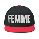 Hats One size / Black/Red INTO: FEMME Embroidered Flat Bill Cap – Queer Hat for Femme Identity, Power & Visibility LEATHERDADDY BATOR