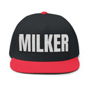Hats One size / Black/Red INTO: MILKER Embroidered Flat Bill Cap – Kink Hat for Edgers, JO Hypno Fans & Total Drain Addicts LEATHERDADDY BATOR