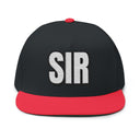 Hats One size / Black/Red INTO: SIR Embroidered Flat Bill Cap – Kink Hat for Dominants, D-Types & Commanding Queer Presence LEATHERDADDY BATOR