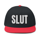Hats One size / Black/Red INTO: SLUT Embroidered Flat Bill Cap – Kink Hat for Pleasure-Seekers, Queer Exhibitionists & Proud Sluts LEATHERDADDY BATOR