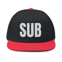 Hats One size / Black/Red INTO: SUB Embroidered Flat Bill Cap – Kink Hat for Submissives, Sluts & Service-Oriented Sweethearts LEATHERDADDY BATOR