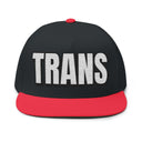 Hats One size / Black/Red INTO: TRANS Embroidered Flat Bill Cap – Queer Hat for Trans Pride, Visibility & Power LEATHERDADDY BATOR