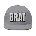 Hats One size / Grey INTO: BRAT Embroidered Flat Bill Cap – Kink Hat for Teasers, Toppers-in-Training & Playfully Disobedient Subs LEATHERDADDY BATOR