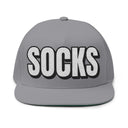 Hats One size / Grey INTO: SOCKS Embroidered Flat Bill Cap – Kink Hat for Sock Sniffers, Worshippers & Footwear Fetishists LEATHERDADDY BATOR
