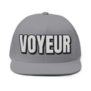 Hats One size / Grey INTO: VOYEUR Embroidered Flat Bill Cap – Kink Hat for Watchers, Exhibitionists-at-Heart & Curious Perverts LEATHERDADDY BATOR