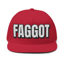Hats One size / Red INTO: F@GGOT Embroidered Flat Bill Cap – Bold Statement Hat for Queer Pride & Power LEATHERDADDY BATOR