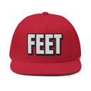 Hats One size / Red INTO: FEET Embroidered Flat Bill Cap – Kink Hat for Foot Fetishists, Worshippers & Queer Sole Seekers LEATHERDADDY BATOR