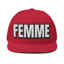 Hats One size / Red INTO: FEMME Embroidered Flat Bill Cap – Queer Hat for Femme Identity, Power & Visibility LEATHERDADDY BATOR