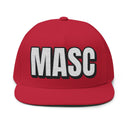 Hats One size / Red INTO: MASC Embroidered Flat Bill Cap – Queer Hat for Masculine Energy, Gender Euphoria & Bold Identity LEATHERDADDY BATOR