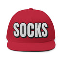 Hats One size / Red INTO: SOCKS Embroidered Flat Bill Cap – Kink Hat for Sock Sniffers, Worshippers & Footwear Fetishists LEATHERDADDY BATOR