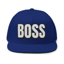 Hats One size / Royal INTO: BOSS Embroidered Flat Bill Cap – Bold Hat for Leaders, Power Players & Queer Authority LEATHERDADDY BATOR