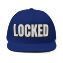 Hats One size / Royal INTO: LOCKED Embroidered Flat Bill Cap – Chastity Lifestyle Hat for Caged Subs, Kinksters & Devoted Toys LEATHERDADDY BATOR