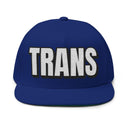 Hats One size / Royal INTO: TRANS Embroidered Flat Bill Cap – Queer Hat for Trans Pride, Visibility & Power LEATHERDADDY BATOR