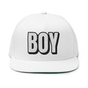 Hats One size / White INTO: BOY Embroidered Flat Bill Cap – Kink Hat for Submissive Roles, Leather Lads & Service-Oriented Play LEATHERDADDY BATOR