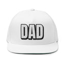 Hats One size / White INTO: DAD Embroidered Flat Bill Cap – Queer Hat for DILFs, Dominants & Big Dad Energy LEATHERDADDY BATOR