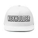 Hats One size / White INTO: KEYHOLDER Embroidered Flat Bill Cap – Chastity Dom Hat for Bold Tops & Erotic Power Play LEATHERDADDY BATOR