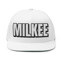 Hats One size / White INTO: MILKEE Embroidered Flat Bill Cap – Kink Hat for Edging Subs, JO Hypno Addicts & Drain Devotees LEATHERDADDY BATOR