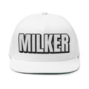 Hats One size / White INTO: MILKER Embroidered Flat Bill Cap – Kink Hat for Edgers, JO Hypno Fans & Total Drain Addicts LEATHERDADDY BATOR