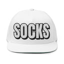 Hats One size / White INTO: SOCKS Embroidered Flat Bill Cap – Kink Hat for Sock Sniffers, Worshippers & Footwear Fetishists LEATHERDADDY BATOR