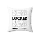 Home Decor 18" × 18" LockedBoy Bag Inspo Spun Polyester Square Pillow LEATHERDADDY BATOR