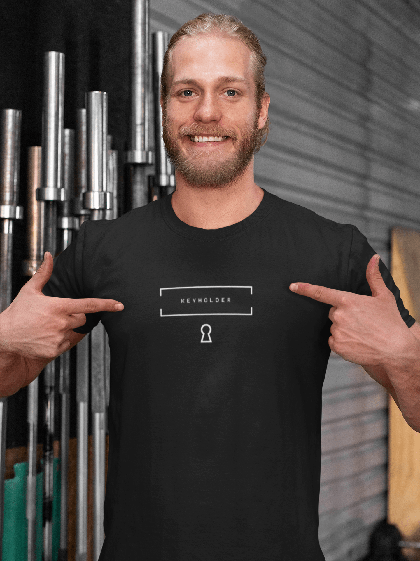 T-Shirt KEYHOLDER Player 1 - Chastity Shirts by LockedBoy Athletics LEATHERDADDY BATOR