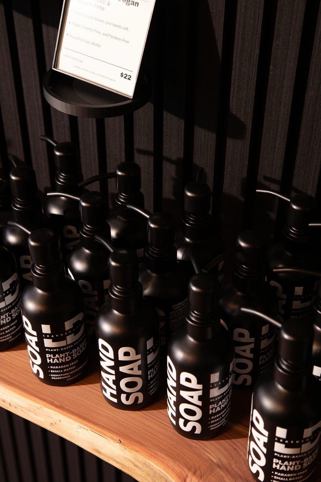 LeatherDaddy Hand Soap on the store shelf.