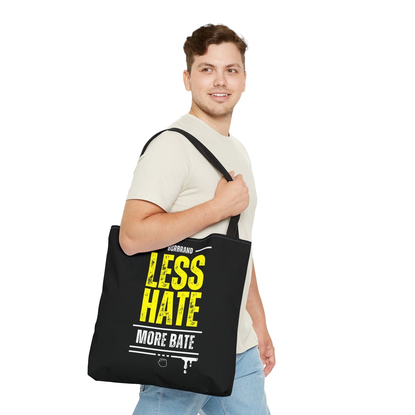 Bags Large Less Hate, More Bate Tote Bag - B8rBrand - LeatherDaddy Skin Co. LEATHERDADDY BATOR