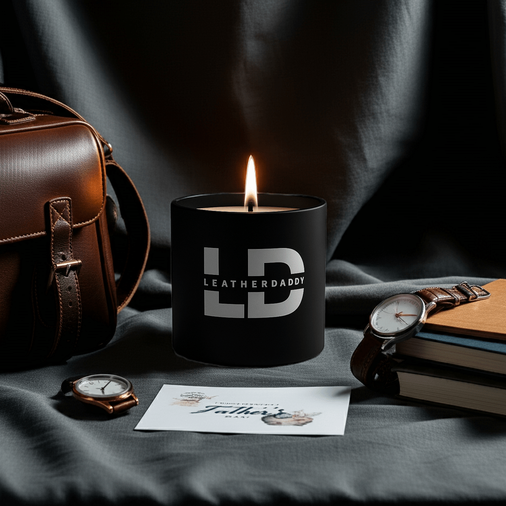 Hand-Poured Soy Wax Candle - Signature LeatherDaddy Fragrance LEATHERDADDY BATOR