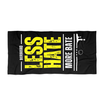 Home Decor 30" × 60" Less Hate, More Bate Beach Towel - B8rBrand - LeatherDaddy Skin Co. LEATHERDADDY BATOR