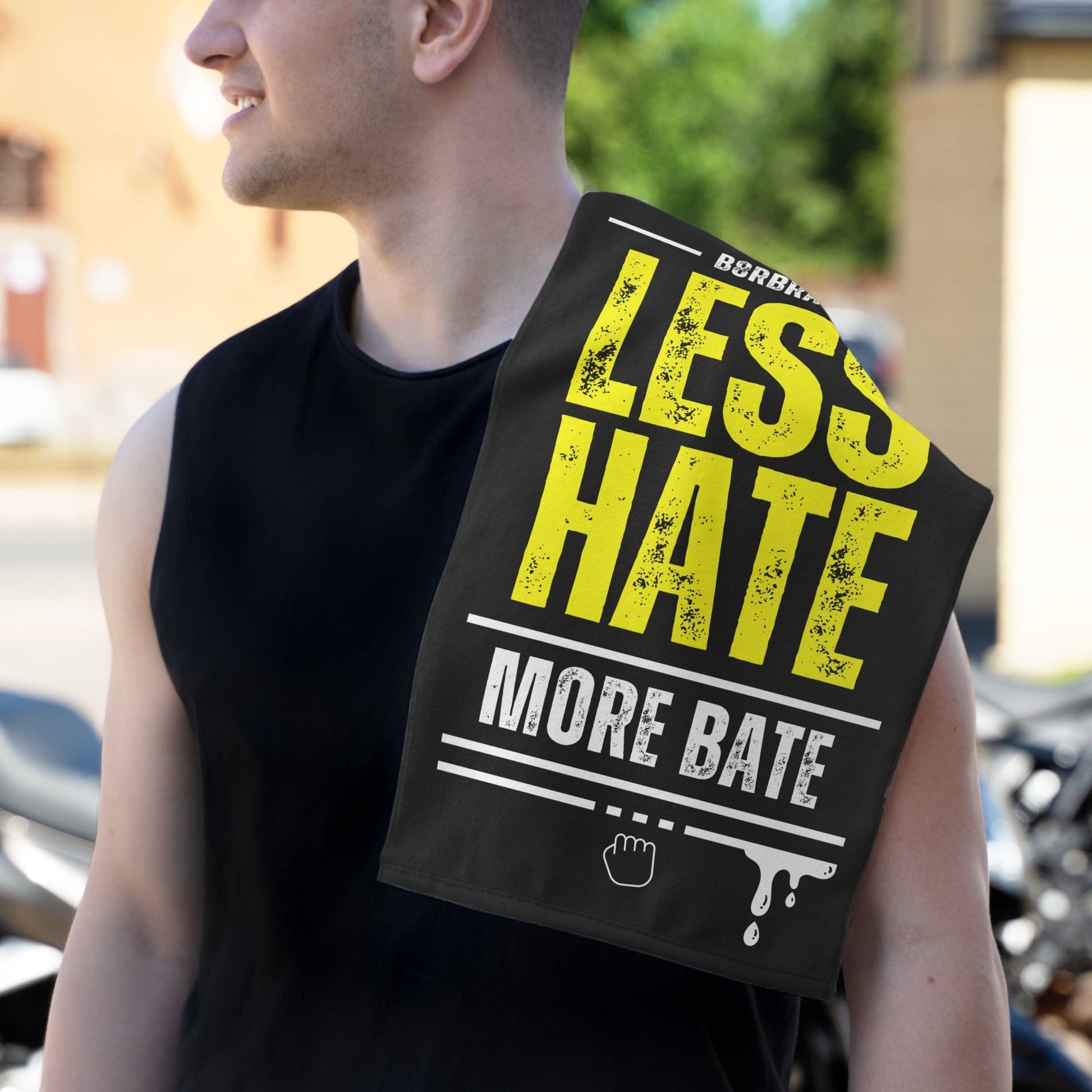 Home Decor Black w/white back / 11" × 18" Less Hate, More Bate C*mrag - B8rBrand LEATHERDADDY BATOR