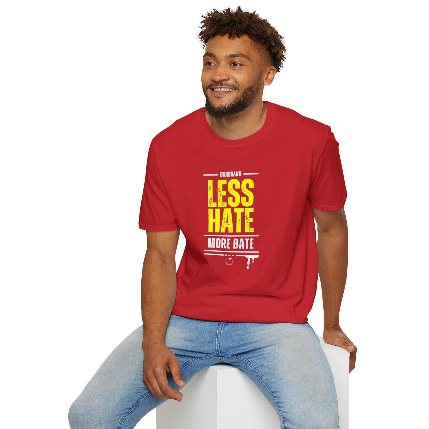 T-Shirt Red / S Less Hate, More Bate Tee - B8rBrand LEATHERDADDY BATOR