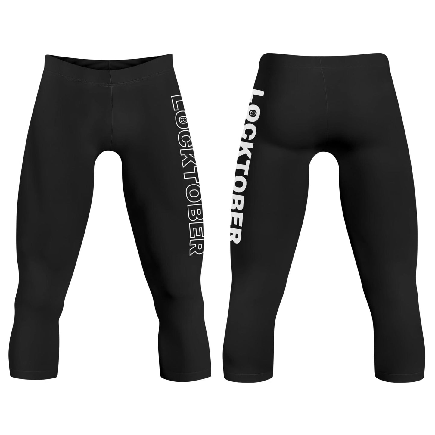 Locktober 3/4 Length Varsity Training Tights - Lockedboy Athletics LEATHERDADDY BATOR