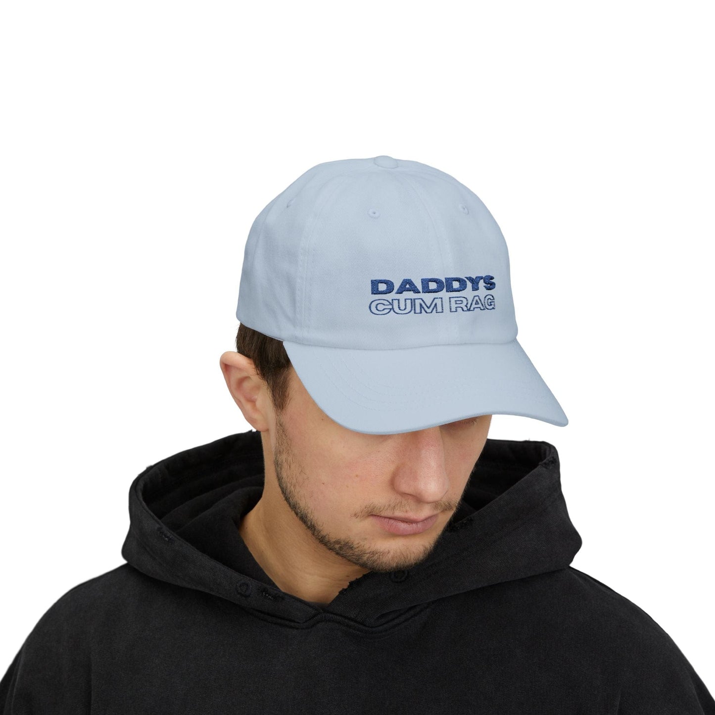 Hats "Daddy's C*mRag" Embroidered Dad Cap (Blue Text) LEATHERDADDY BATOR