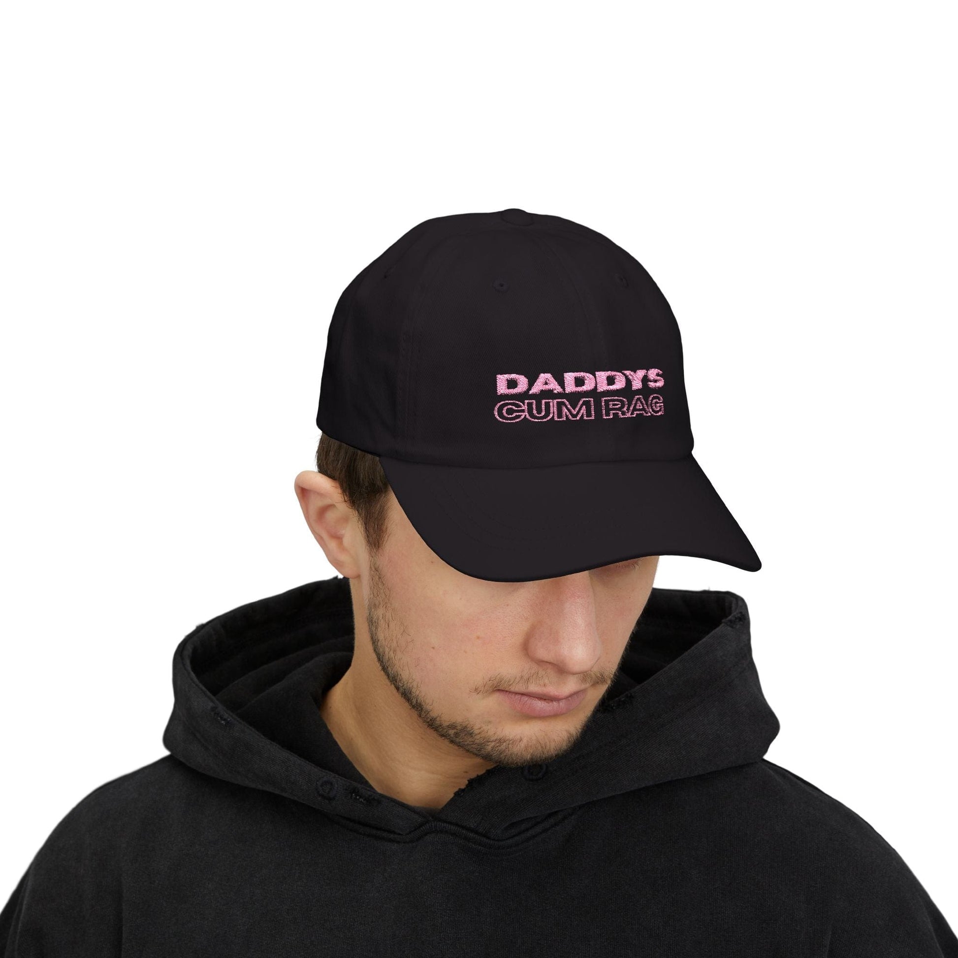 Hats "Daddy's C*mRag" Embroidered Dad Cap (Pink Text) LEATHERDADDY BATOR