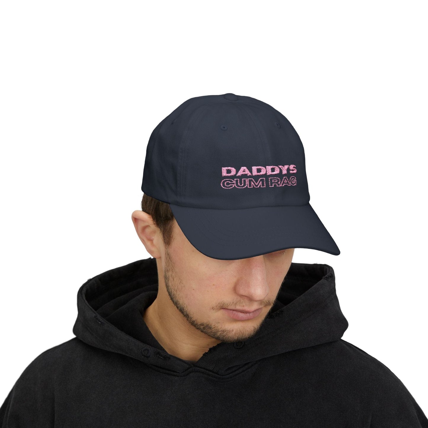 Hats "Daddy's C*mRag" Embroidered Dad Cap (Pink Text) LEATHERDADDY BATOR