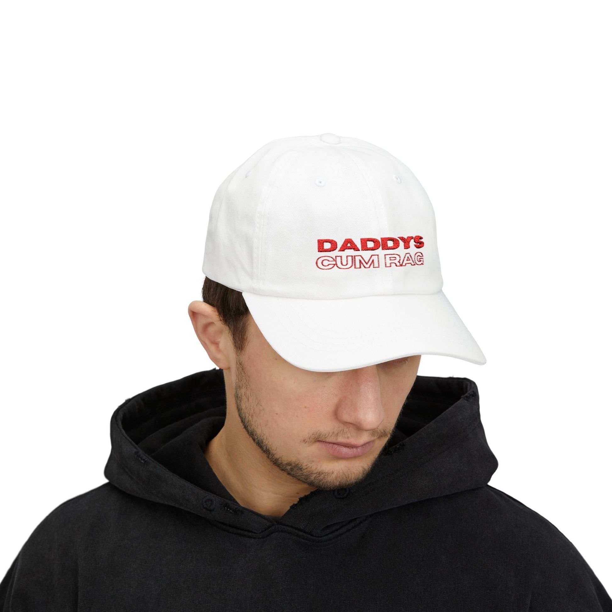 Hats "Daddy's C*mRag" Embroidered Dad Cap (Red Text) LEATHERDADDY BATOR