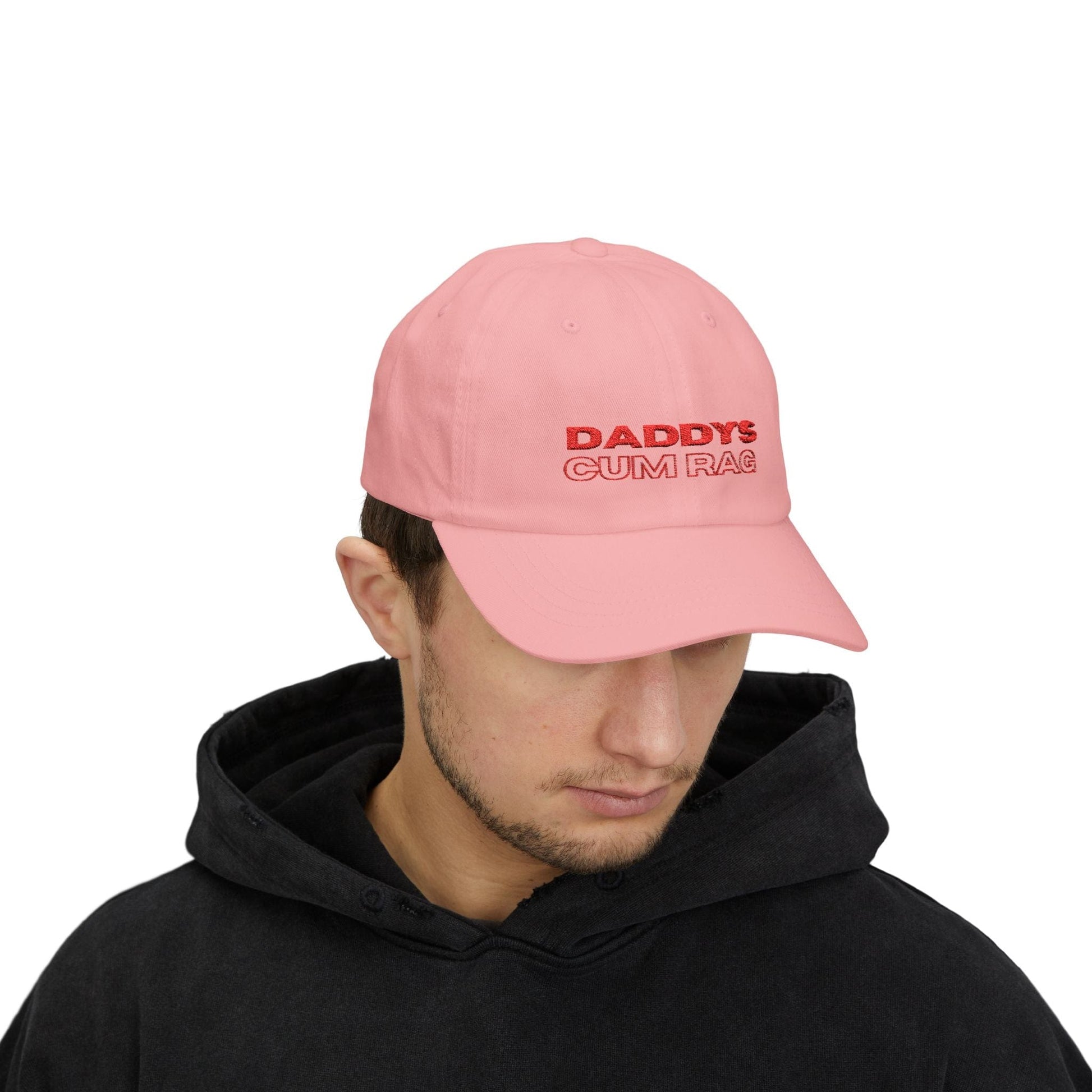 Hats "Daddy's C*mRag" Embroidered Dad Cap (Red Text) LEATHERDADDY BATOR