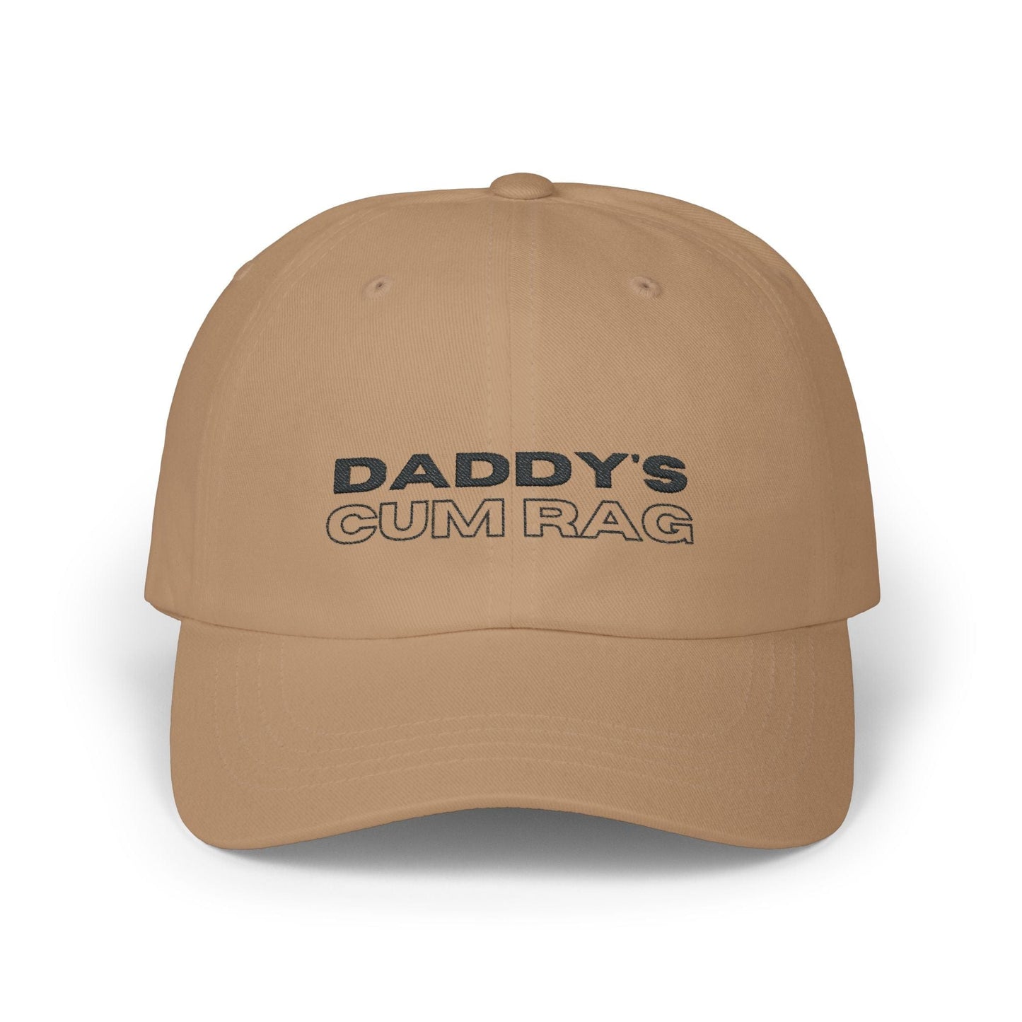 Hats Khaki "Daddy's C*mRag" Embroidered Dad Cap LEATHERDADDY BATOR