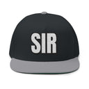 Hats One size / Black/Grey INTO: SIR Embroidered Flat Bill Cap – Kink Hat for Dominants, D-Types & Commanding Queer Presence LEATHERDADDY BATOR