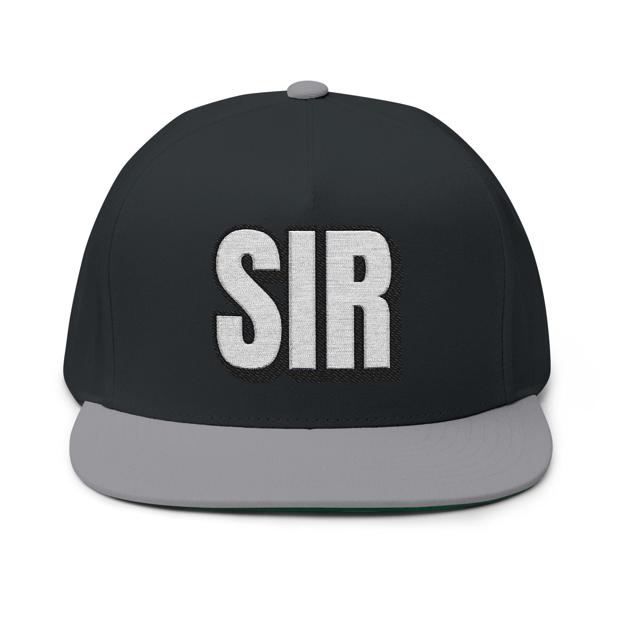 Hats One size / Black/Grey INTO: SIR Embroidered Flat Bill Cap – Kink Hat for Dominants, D-Types & Commanding Queer Presence LEATHERDADDY BATOR